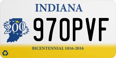 IN license plate 970PVF