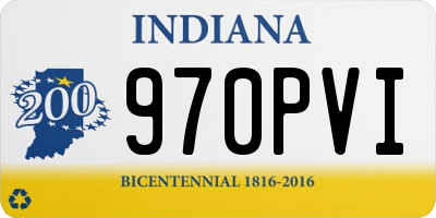 IN license plate 970PVI