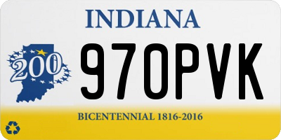 IN license plate 970PVK
