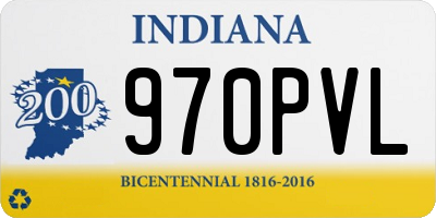 IN license plate 970PVL