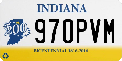 IN license plate 970PVM