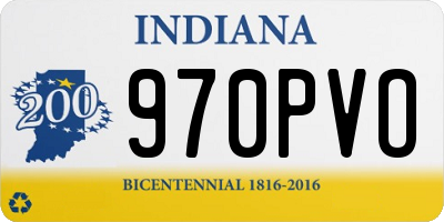 IN license plate 970PVO