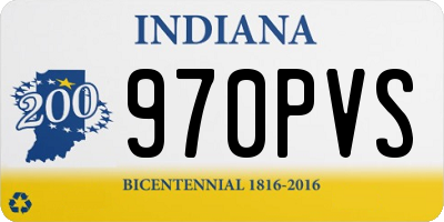 IN license plate 970PVS