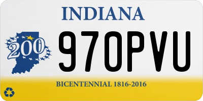 IN license plate 970PVU