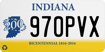 IN license plate 970PVX