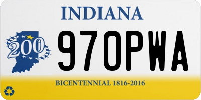 IN license plate 970PWA