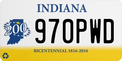 IN license plate 970PWD