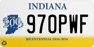 IN license plate 970PWF