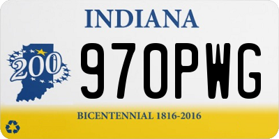 IN license plate 970PWG