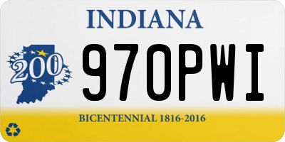 IN license plate 970PWI