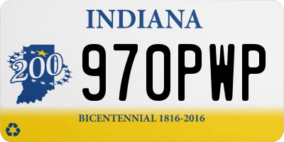 IN license plate 970PWP