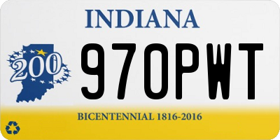 IN license plate 970PWT