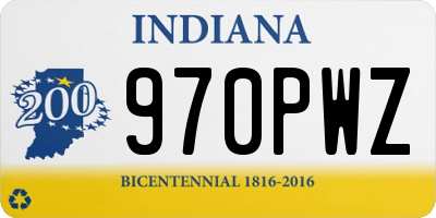 IN license plate 970PWZ