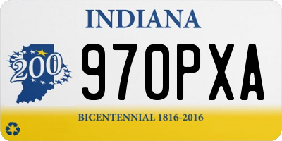 IN license plate 970PXA