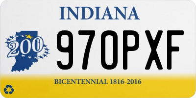 IN license plate 970PXF