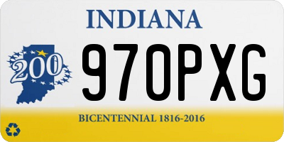 IN license plate 970PXG