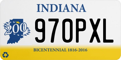 IN license plate 970PXL