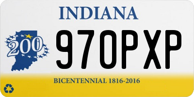 IN license plate 970PXP