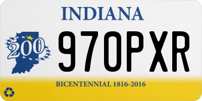 IN license plate 970PXR