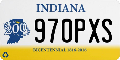IN license plate 970PXS