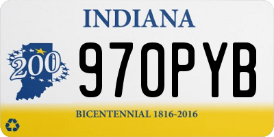 IN license plate 970PYB