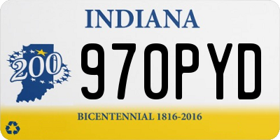 IN license plate 970PYD