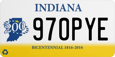 IN license plate 970PYE