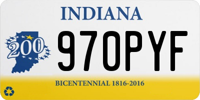 IN license plate 970PYF