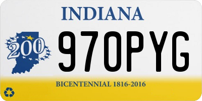 IN license plate 970PYG
