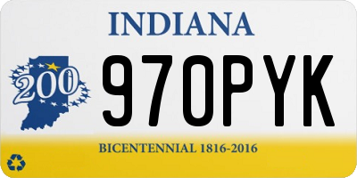 IN license plate 970PYK