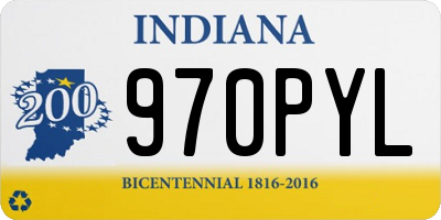 IN license plate 970PYL