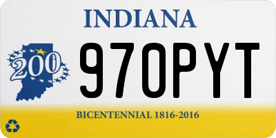 IN license plate 970PYT