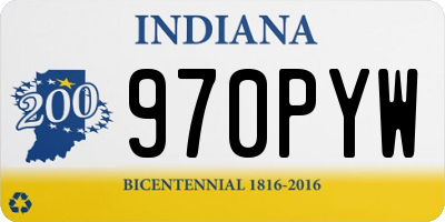 IN license plate 970PYW