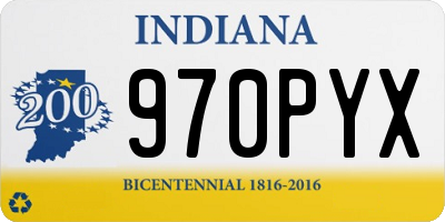 IN license plate 970PYX