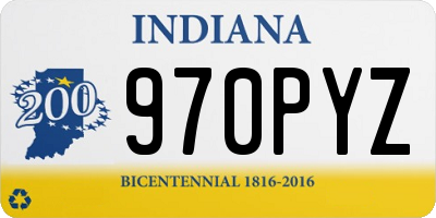 IN license plate 970PYZ
