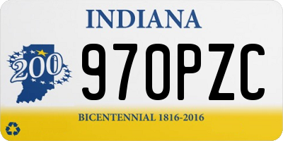 IN license plate 970PZC