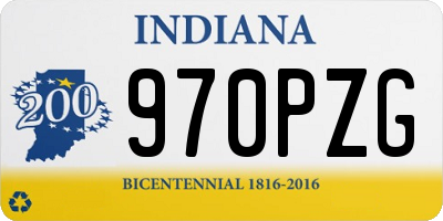 IN license plate 970PZG
