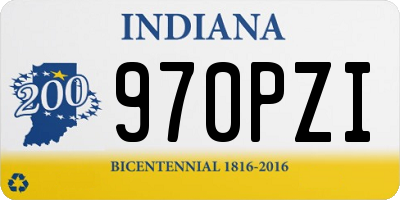 IN license plate 970PZI