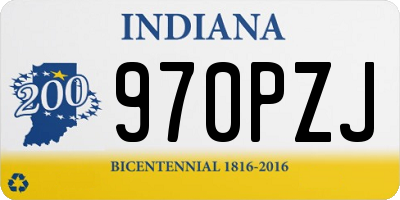 IN license plate 970PZJ