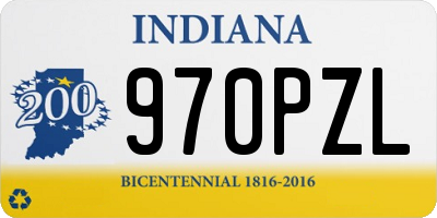 IN license plate 970PZL
