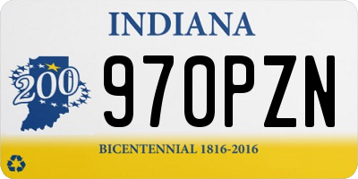 IN license plate 970PZN