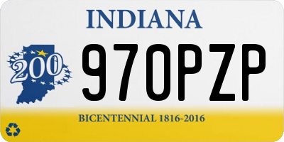 IN license plate 970PZP