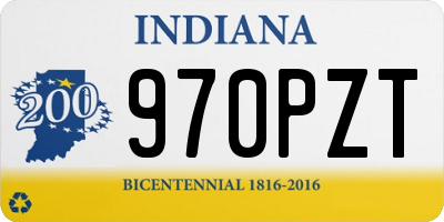 IN license plate 970PZT