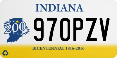 IN license plate 970PZV