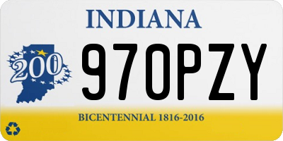 IN license plate 970PZY