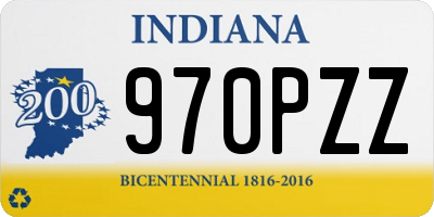 IN license plate 970PZZ