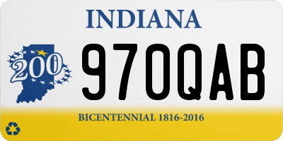 IN license plate 970QAB