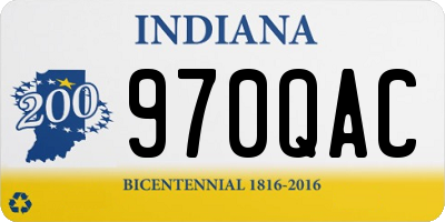IN license plate 970QAC