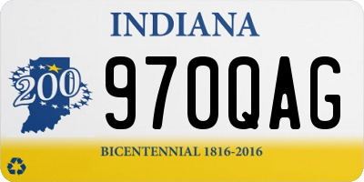 IN license plate 970QAG