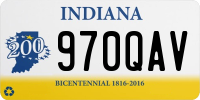 IN license plate 970QAV